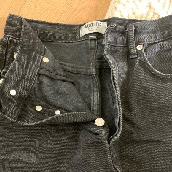 AGOLDE black denim shorts. Too small. Great condition. Size 25 - Picture 4 of 4